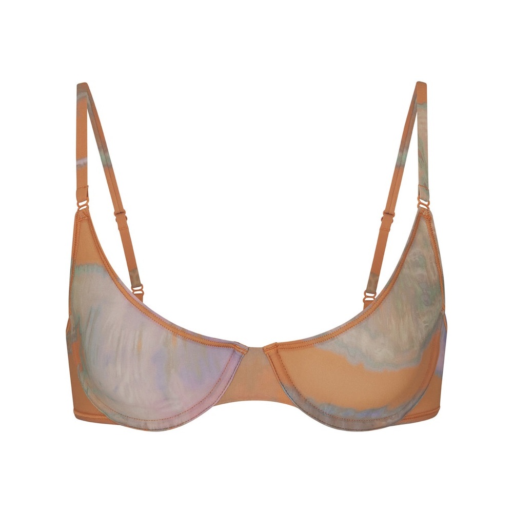 SKIMS JELLY SHEER UNDERWIRE SCOOP BRA | TIE DYE